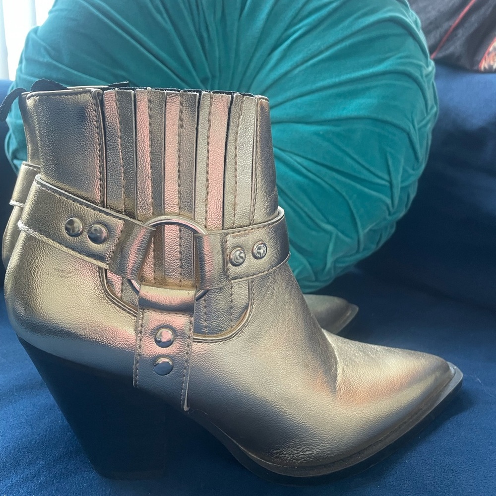 Gold Ankle Boots